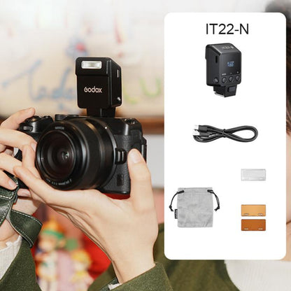 Godox iT22 TTL Mini iFlash Camera Flash Light, iT22 C For Canon, iT22 N For Nikon, iT22 S For Sony, iT22 F For FUJIFILM, iT22 O For Olympus / Panasonic