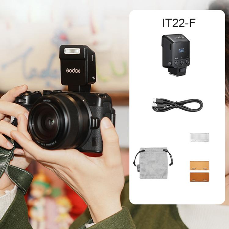 Godox iT22 TTL Mini iFlash Camera Flash Light, iT22 C For Canon, iT22 N For Nikon, iT22 S For Sony, iT22 F For FUJIFILM, iT22 O For Olympus / Panasonic