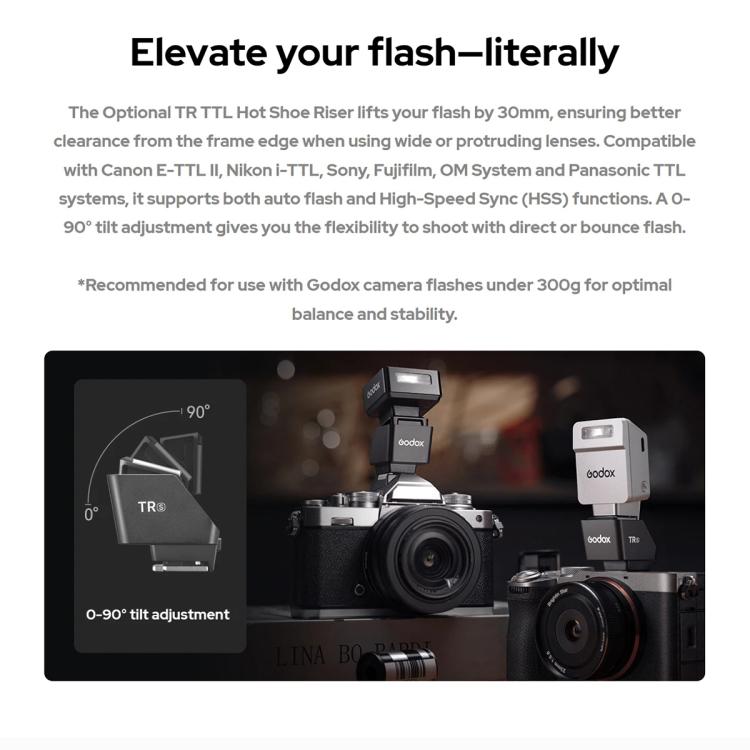 Godox iT22 TTL Mini iFlash Camera Flash Light, iT22 C For Canon, iT22 N For Nikon, iT22 S For Sony, iT22 F For FUJIFILM, iT22 O For Olympus / Panasonic