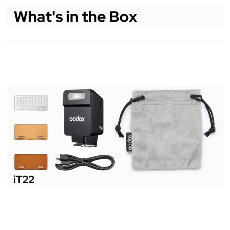Godox iT22 TTL Mini iFlash Camera Flash Light, iT22 C For Canon, iT22 N For Nikon, iT22 S For Sony, iT22 F For FUJIFILM, iT22 O For Olympus / Panasonic