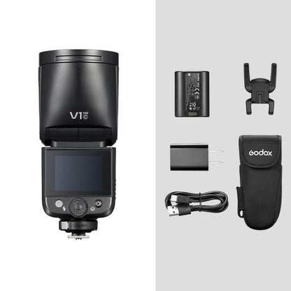Godox V1 Mid TTL Li-ion Round Head Camera Flash, For Canon, For Nikon, For Sony, For FUJIFILM, For Olympus