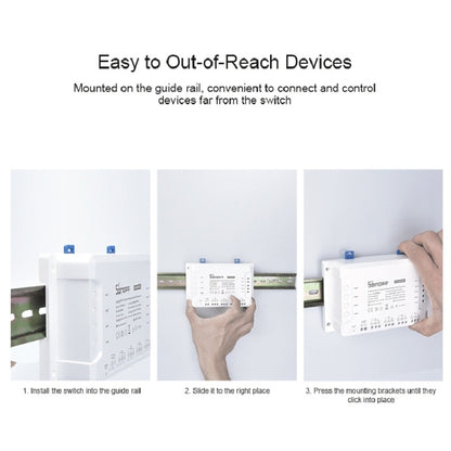 Sonoff 4CHPROR3 Mobile Phone Smart Home Switch Four-way Controller, Support Long-range Control Timing