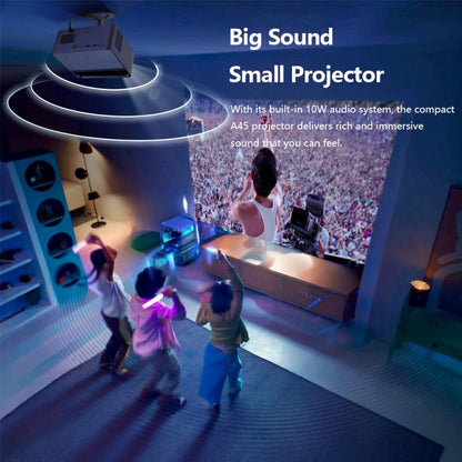 AUN A45 Pro 1080P Android ATV OS Smart Projector, EU Plug, US Plug, UK Plug, AU Plug
