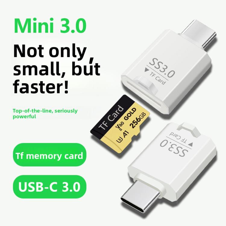 Type-C to TF Card Mini Super Speed USB3.0 Card Reader, Type-C to TF Card