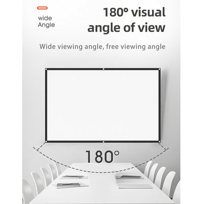 Simple Folding High Density Polyester Projector Film Curtain, 60 inch (4:3) Projection Area: 120x90cm, 72 inch (16:9) Projection Area: 159x90cm, 72 inch (4:3) Projection Area: 146x110cm, 84 inch (16:9) Projection Area: 186x105cm
