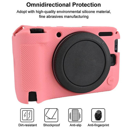 Litchi Texture Soft Silicone Camera Protective Case, For Canon EOS R50 V