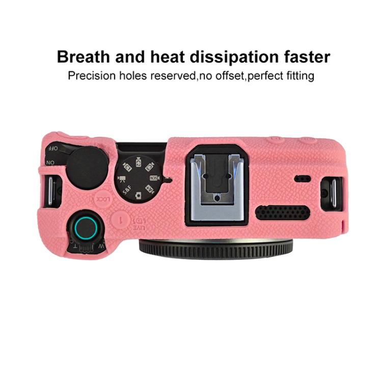 Litchi Texture Soft Silicone Camera Protective Case, For Canon EOS R50 V