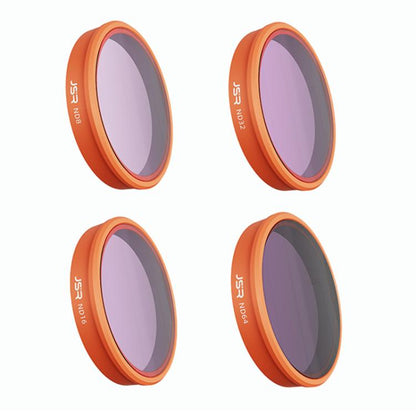 For DJI Osmo Action 6 JSR KO Series Camera Lens Filter, UV, CPL, ND8, ND16, ND32, ND64, ND8PL, ND16PL, ND32PL, ND64PL, STAR, NIGHT, Black Mist 1/4, 3 in 1 UV ND8/16, 4 in 1 ND8-64, 4 in 1 CPL ND8/16/32, 4 in 1 Black Mist CPL ND, 4 in 1 Macro CPL ND