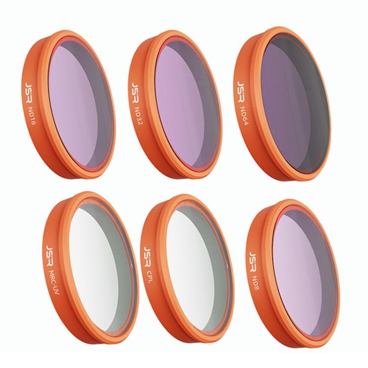 For DJI Osmo Action 6 JSR KO Series Camera Lens Filter, UV, CPL, ND8, ND16, ND32, ND64, ND8PL, ND16PL, ND32PL, ND64PL, STAR, NIGHT, Black Mist 1/4, 3 in 1 UV ND8/16, 4 in 1 ND8-64, 4 in 1 CPL ND8/16/32, 4 in 1 Black Mist CPL ND, 4 in 1 Macro CPL ND