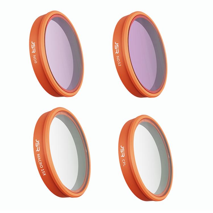 For DJI Osmo Action 6 JSR KO Series Camera Lens Filter, UV, CPL, ND8, ND16, ND32, ND64, ND8PL, ND16PL, ND32PL, ND64PL, STAR, NIGHT, Black Mist 1/4, 3 in 1 UV ND8/16, 4 in 1 ND8-64, 4 in 1 CPL ND8/16/32, 4 in 1 Black Mist CPL ND, 4 in 1 Macro CPL ND