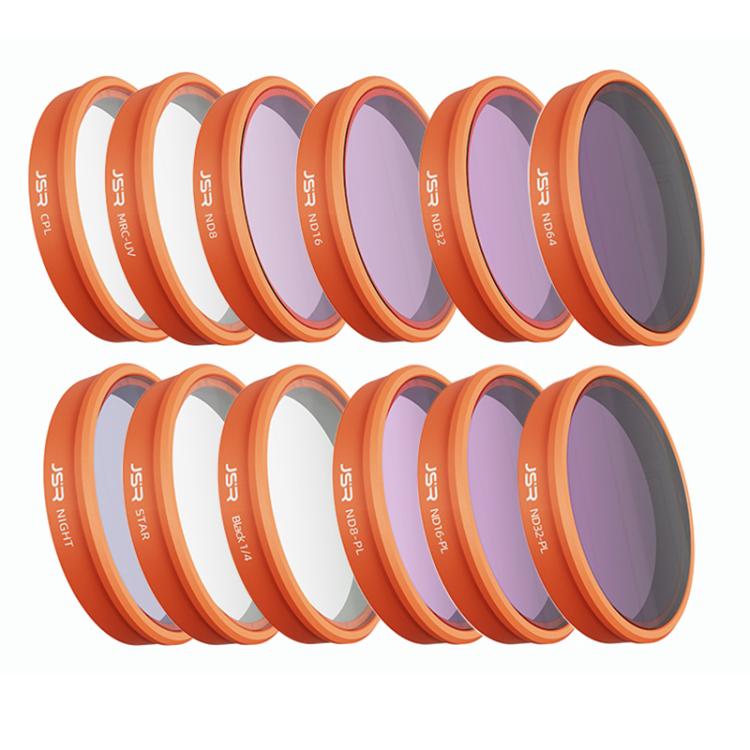 For DJI Osmo Action 6 JSR KO Series Camera Lens Filter, UV, CPL, ND8, ND16, ND32, ND64, ND8PL, ND16PL, ND32PL, ND64PL, STAR, NIGHT, Black Mist 1/4, 3 in 1 UV ND8/16, 4 in 1 ND8-64, 4 in 1 CPL ND8/16/32, 4 in 1 Black Mist CPL ND, 4 in 1 Macro CPL ND