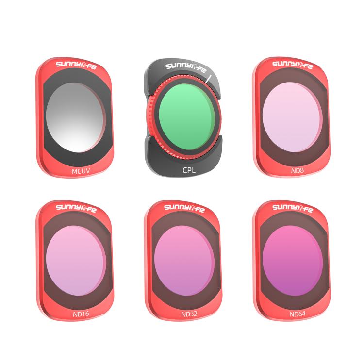 For DJI OSMO Pocket 3 Sunnylife Camera Lens Magnetic Metal Filter, MCUV, CPL, ND8, ND16, ND32, ND64, Black Mist 1/4, 3 in 1 Shadow Filter Set, 3 in 1 Portrait Filter Set, 3 in 1 CPL ND8/16, 3 in 1 Protective Filter Set, 4 in 1 ND8/16/32/64