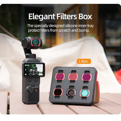 For DJI OSMO Pocket 3 Sunnylife Camera Lens Magnetic Metal Filter, MCUV, CPL, ND8, ND16, ND32, ND64, Black Mist 1/4, 3 in 1 Shadow Filter Set, 3 in 1 Portrait Filter Set, 3 in 1 CPL ND8/16, 3 in 1 Protective Filter Set, 4 in 1 ND8/16/32/64