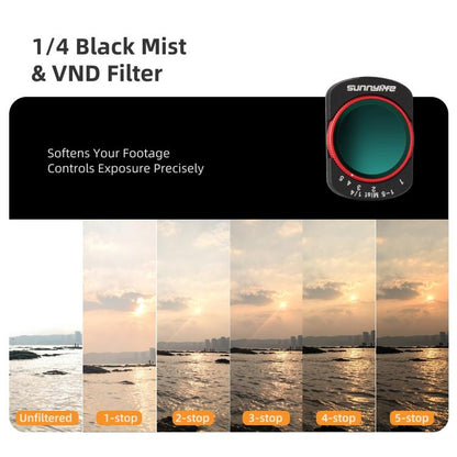 For DJI OSMO Pocket 3 Sunnylife Camera Lens Magnetic Metal Filter, MCUV, CPL, ND8, ND16, ND32, ND64, Black Mist 1/4, 3 in 1 Shadow Filter Set, 3 in 1 Portrait Filter Set, 3 in 1 CPL ND8/16, 3 in 1 Protective Filter Set, 4 in 1 ND8/16/32/64