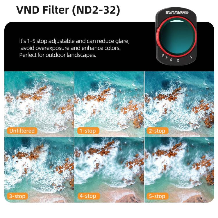 For DJI OSMO Pocket 3 Sunnylife Camera Lens Magnetic Metal Filter, MCUV, CPL, ND8, ND16, ND32, ND64, Black Mist 1/4, 3 in 1 Shadow Filter Set, 3 in 1 Portrait Filter Set, 3 in 1 CPL ND8/16, 3 in 1 Protective Filter Set, 4 in 1 ND8/16/32/64