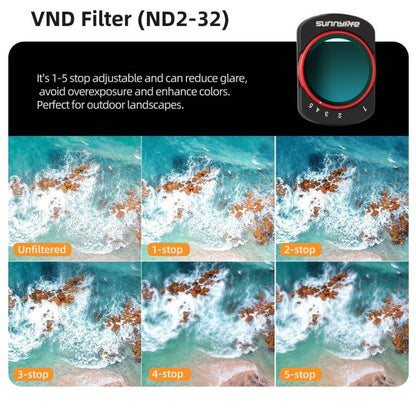 For DJI OSMO Pocket 3 Sunnylife Camera Lens Magnetic Metal Filter, MCUV, CPL, ND8, ND16, ND32, ND64, Black Mist 1/4, 3 in 1 Shadow Filter Set, 3 in 1 Portrait Filter Set, 3 in 1 CPL ND8/16, 3 in 1 Protective Filter Set, 4 in 1 ND8/16/32/64