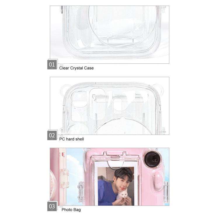 Photo Bag Crystal Shell DIY Sticker Kit with Shoulder Strap, For FUJIFILM instax mini 13