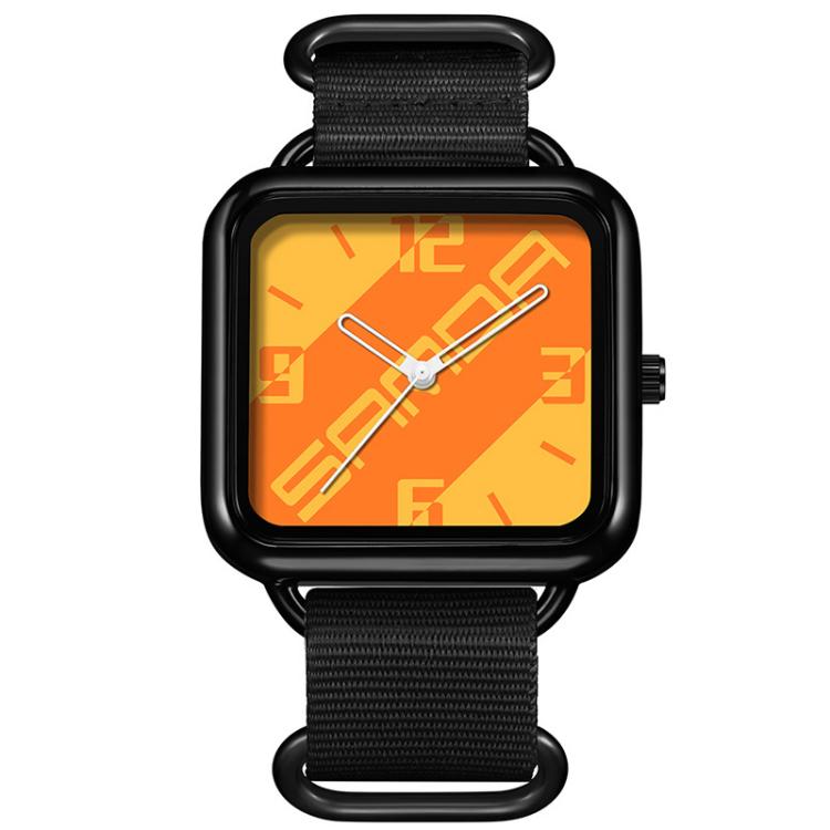 SANDA 3261 Colorful Casual 5ATM Water-Resistant Student Quartz Watch, Nylon Beige, Nylon Black, Nylon Green