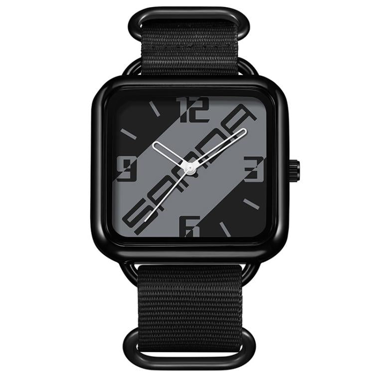 SANDA 3261 Colorful Casual 5ATM Water-Resistant Student Quartz Watch, Nylon Beige, Nylon Black, Nylon Green