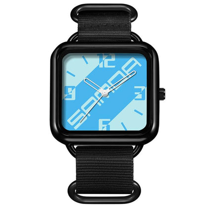 SANDA 3261 Colorful Casual 5ATM Water-Resistant Student Quartz Watch, Nylon Beige, Nylon Black, Nylon Green