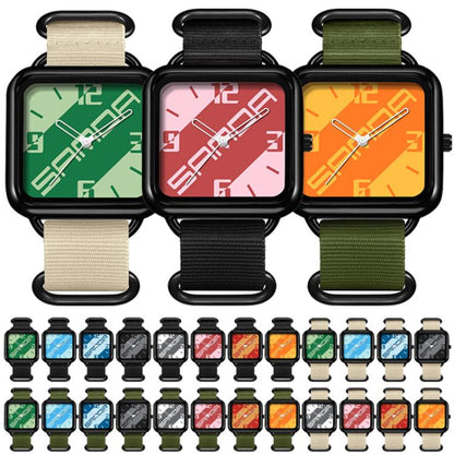 SANDA 3261 Colorful Casual 5ATM Water-Resistant Student Quartz Watch, Nylon Beige, Nylon Black, Nylon Green