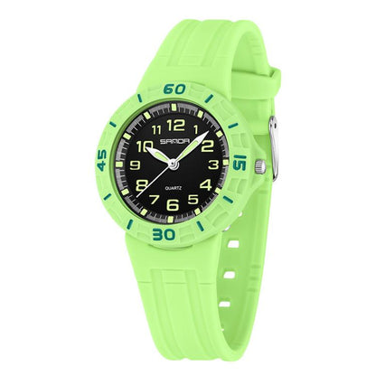 SANDA 6386 Simple 5ATM Waterproof Luminous Children Watch