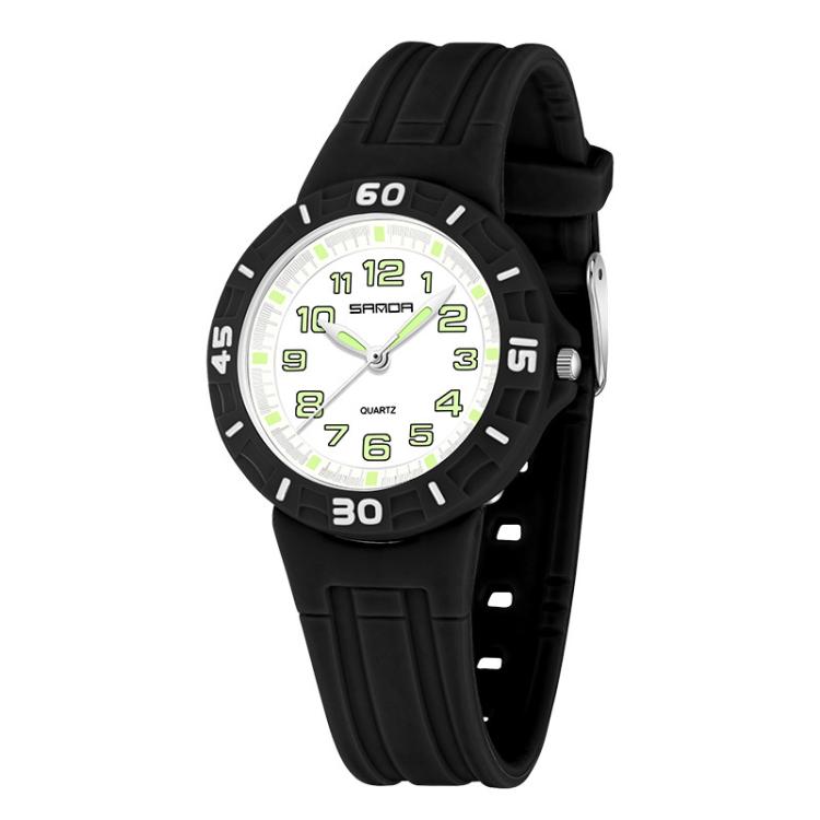 SANDA 6386 Simple 5ATM Waterproof Luminous Children Watch