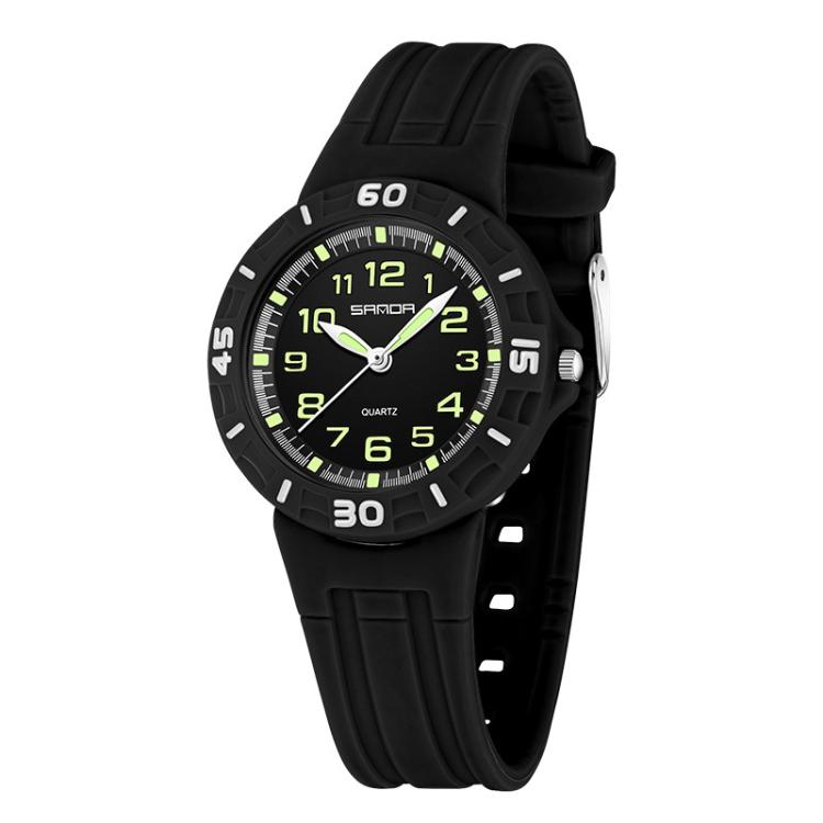 SANDA 6386 Simple 5ATM Waterproof Luminous Children Watch