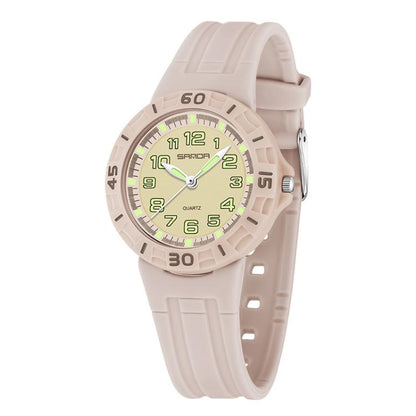 SANDA 6386 Simple 5ATM Waterproof Luminous Children Watch