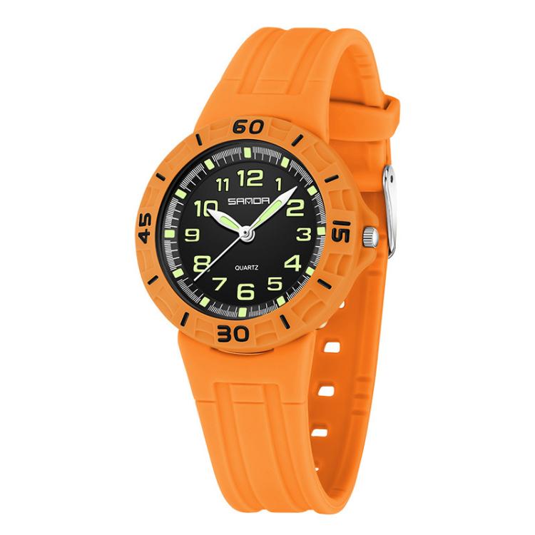 SANDA 6386 Simple 5ATM Waterproof Luminous Children Watch