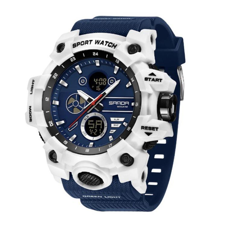 SANDA 9094 Multifunctional Sports 5ATM Waterproof Luminous Electronic Watch