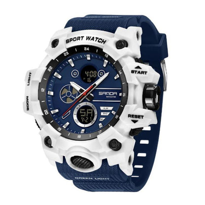 SANDA 9094 Multifunctional Sports 5ATM Waterproof Luminous Electronic Watch