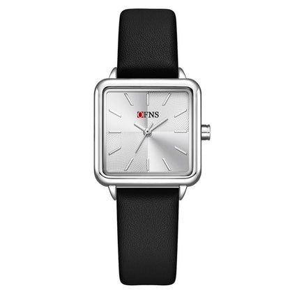 SANDA 1316 Ladies 3ATM Waterproof Alloy Case Quartz Watch, Leather-Black, Leather-Pink, Leather-Grey, Leather-Blue, Leather-White, Leather-Red