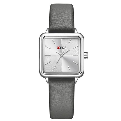 SANDA 1316 Ladies 3ATM Waterproof Alloy Case Quartz Watch, Leather-Black, Leather-Pink, Leather-Grey, Leather-Blue, Leather-White, Leather-Red