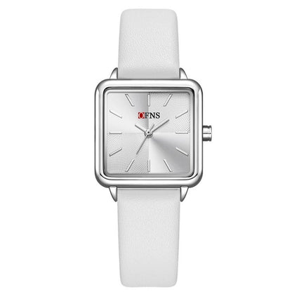 SANDA 1316 Ladies 3ATM Waterproof Alloy Case Quartz Watch, Leather-Black, Leather-Pink, Leather-Grey, Leather-Blue, Leather-White, Leather-Red