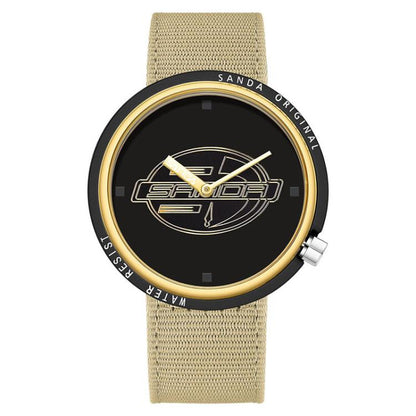 SANDA 3202 Slim Silent 3ATM Waterproof Student Watch with Nylon Strap