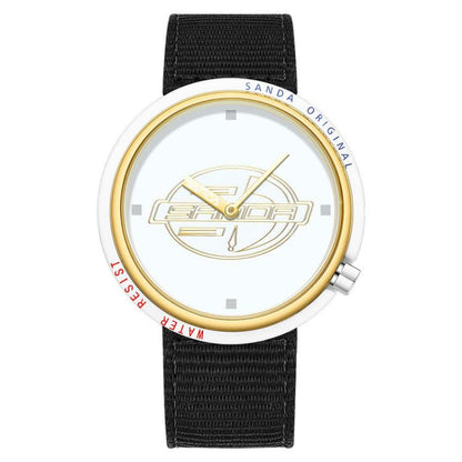 SANDA 3202 Slim Silent 3ATM Waterproof Student Watch with Nylon Strap