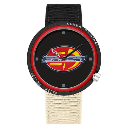 SANDA 3202 Slim Silent 3ATM Waterproof Student Watch with Nylon Strap