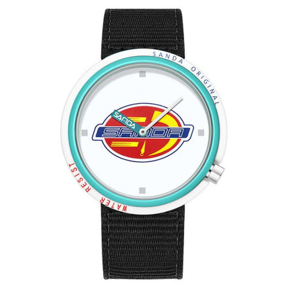 SANDA 3202 Slim Silent 3ATM Waterproof Student Watch with Nylon Strap