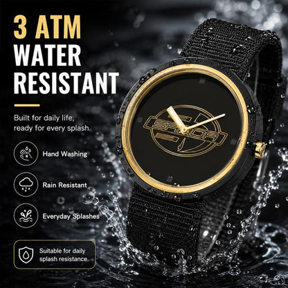 SANDA 3202 Slim Silent 3ATM Waterproof Student Watch with Nylon Strap
