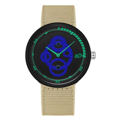 SANDA 3216 Minimalist Style 5ATM Waterproof Student Watch with Nylon Strap