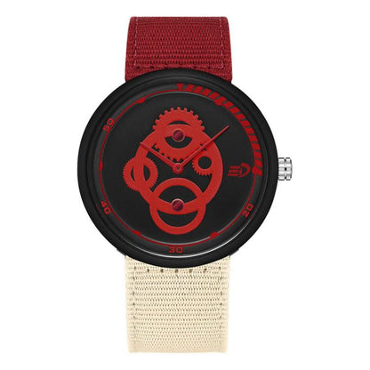 SANDA 3216 Minimalist Style 5ATM Waterproof Student Watch with Nylon Strap