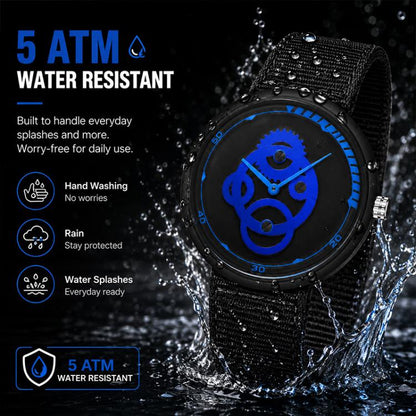 SANDA 3216 Minimalist Style 5ATM Waterproof Student Watch with Nylon Strap