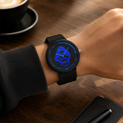 SANDA 3216 Minimalist Style 5ATM Waterproof Student Watch with Nylon Strap