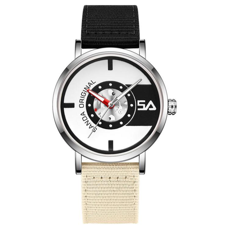 SANDA 3217 Preppy Style 5ATM Waterproof Student Watch with Nylon Strap