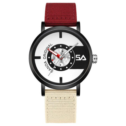 SANDA 3217 Preppy Style 5ATM Waterproof Student Watch with Nylon Strap