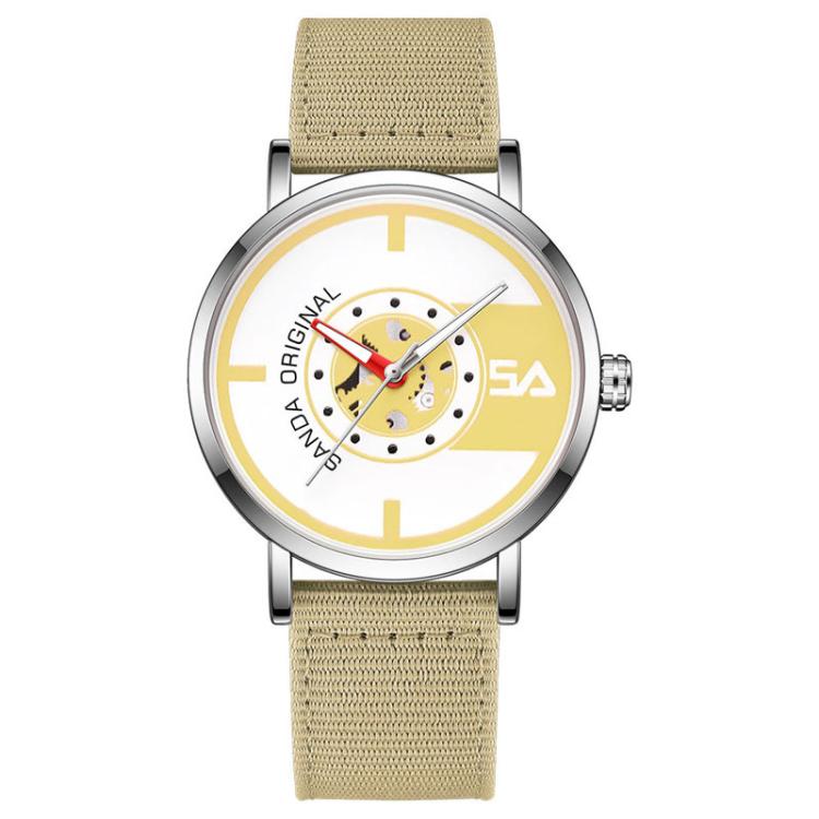 SANDA 3217 Preppy Style 5ATM Waterproof Student Watch with Nylon Strap