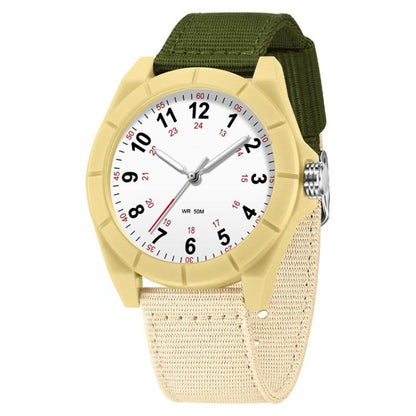SANDA 6232 Simple 5ATM Waterproof Luminous Watch with Nylon Strap