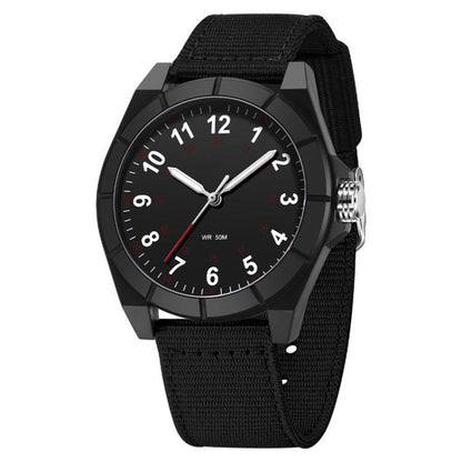 SANDA 6232 Simple 5ATM Waterproof Luminous Watch with Nylon Strap
