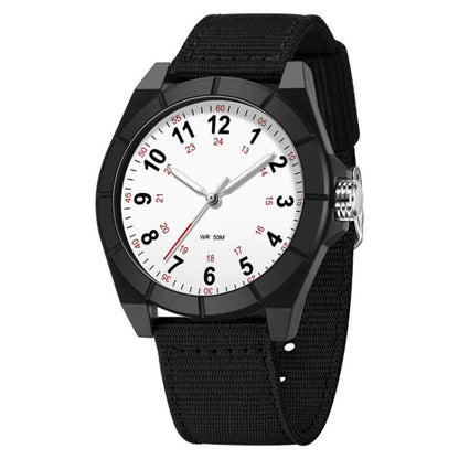 SANDA 6232 Simple 5ATM Waterproof Luminous Watch with Nylon Strap